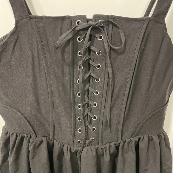 Disturbia Miranda Mini Corset Dress Black Size 10 US NWOT Goth Women’s - Picture 6 of 8